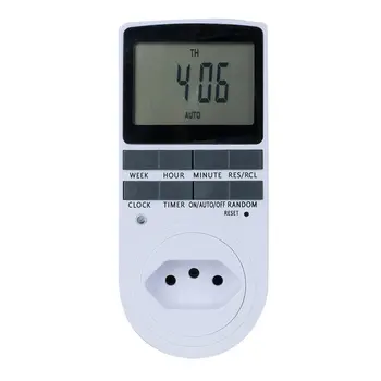 

Digital Big Screen Timer Switch Socket Timer Power Meter Electronic Outlet Socket Programmable Setting for Kitchen