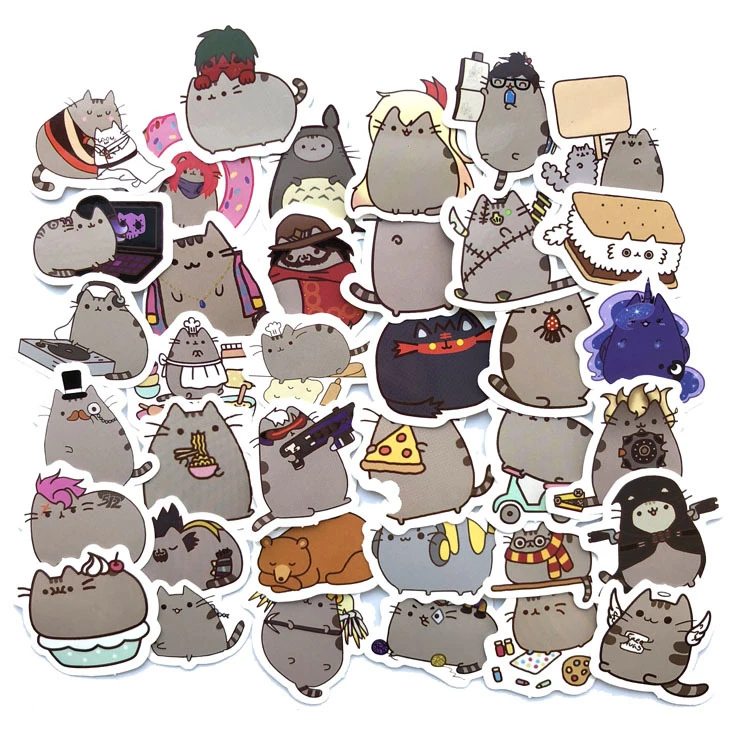 

100 Different Mini Cartoon Cat Paper Sticker Decoration Diy Ablum Diary Stickers Scrapbooking Label Sticker Kawaii Stationery