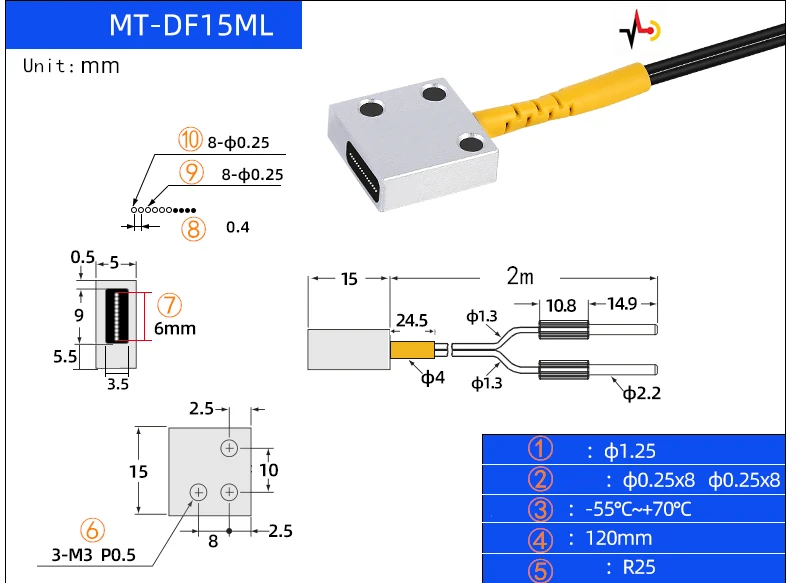 Licht Vorhang Matrix Optische Faser Sensor Schalter Bereich Scan Gitter Durch Strahl Diffuse Reflektierende Abstand 120/500mm Objekt 2mm – Detail 12
