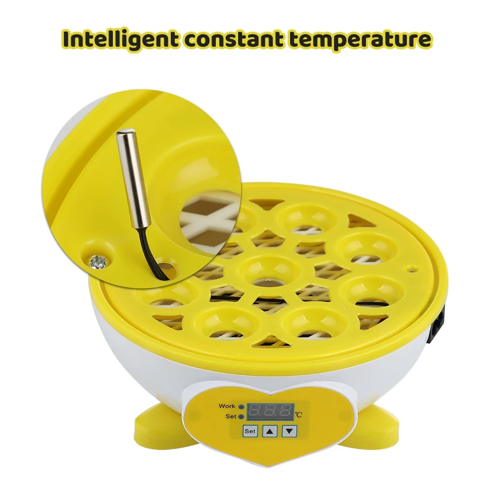 Mini 7 ovos incubadora automática de temperatura