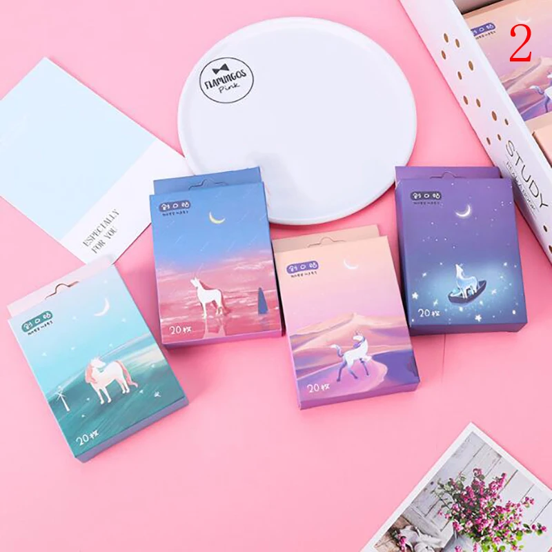 type 2 20 шт. клейкие повязки Kawaii дышащие Мультяшные повязки Портативный Открытый аптечка аварийный набор для детей и взрослых - Цвет: type 2