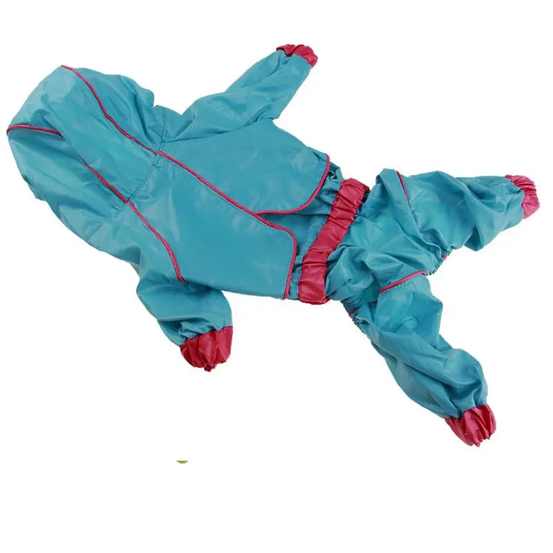 Comfortable Pet Dog Raincoat Waterproof Four Feet Raincoat For Medium And Large Dogs Raincoat Clothing Costume PGM