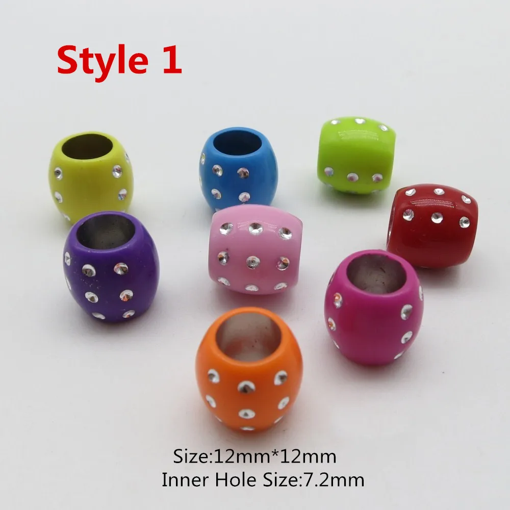 Crochet braids hair dread beads tube rings 10pcs-20pcs for kids girls women ring beads,hair braid accessories