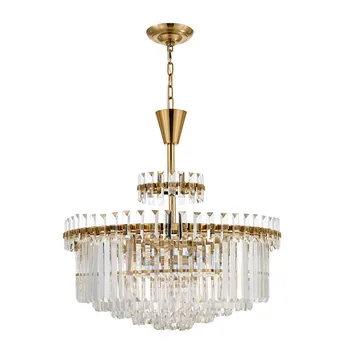 

Luxury Round LED Tube Crystal Chandelier for Hotel Lobby Meeting Room Lighting