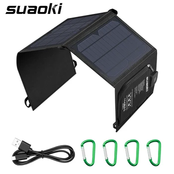 

Suaoki 21W Solar Panel 21% High Efficiency Solar Cells 4A Output Fast Charging for Smart Phone Tablet