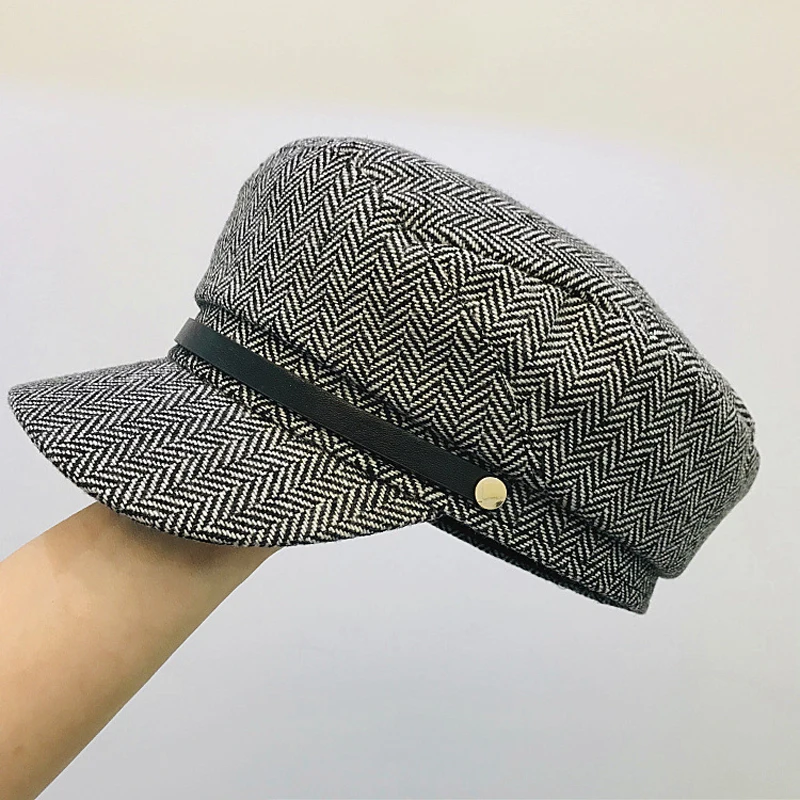 Retro Octagonal Cap For Women Wool Visors Newsboy Cap 2021 New Vintage Autumn Winter Berets Captain Cap Ladies Hat Women S Berets Aliexpress