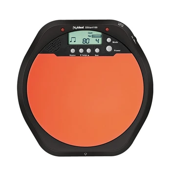 

Meideal New Portable DS100 Drums Electronic drum Training Pad Drum Tutor - Black + Orange Training Practice Metronome