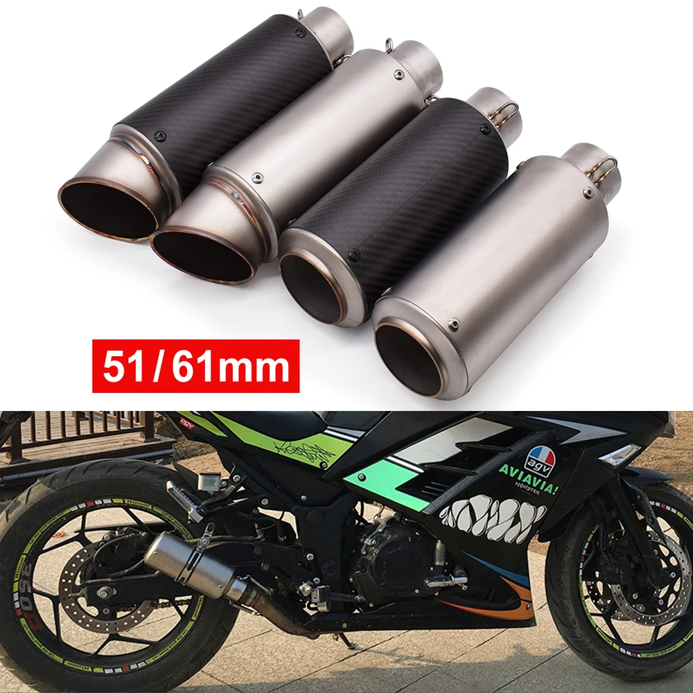 

51mm 61mm Motorcycle pipe exhaust with DB killer Exhaust Pipe Muffler For KTM 125EXC 200EXC 250EXC 300EXC 400EXC 450EXC 500EXC