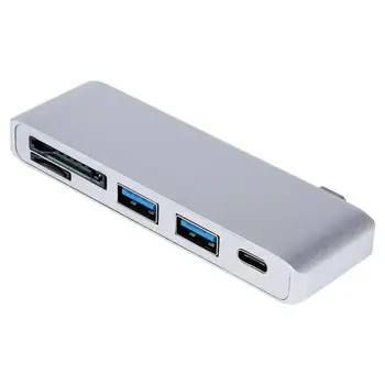 

5 in1 USB3.0 Type-C Adapter Charging Data Sync Reader For Apple MacBook Pro Brand New High Quality UM