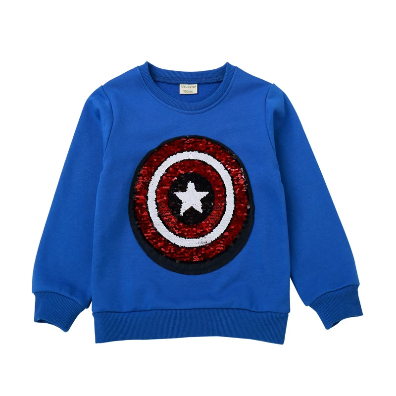 Детская одежда Одежда для мальчиков и девочек, футболка хлопковый свитер с блестками, обесцвечивающая наклейка г. Лидер продаж, качественная одежда для детей от 2 до 8 лет - Цвет: Photo Color