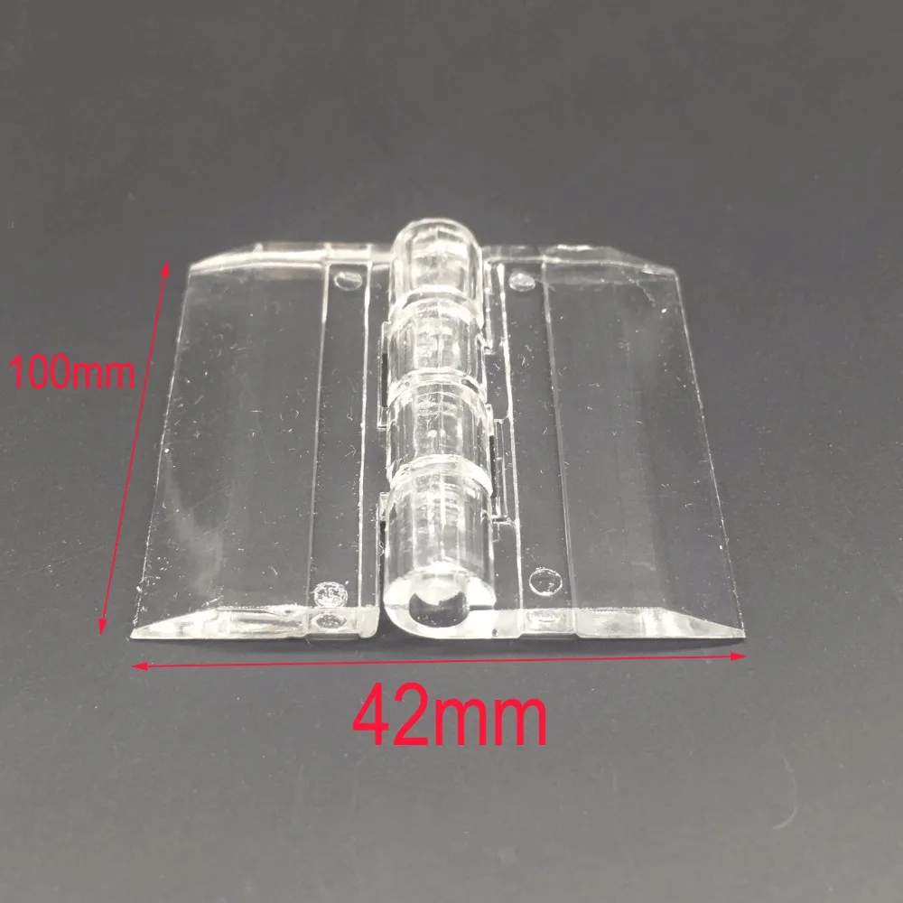 Wkooa 100x42 Acrylic Hinges Plastic Clear Acrylic Door Hinges Glass PMMA Pack 50
