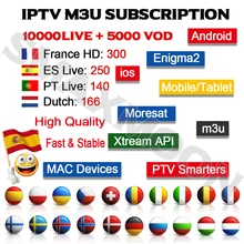 12 месяцев мировое IPTV m3u подписка Испания DAZN код Португалия голландский Израиль французский M3u enigma2 для Smart tv Android tv box