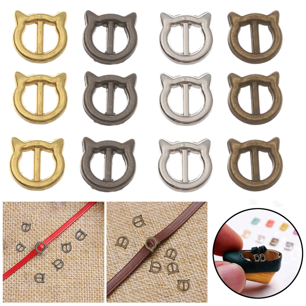 Metal Cat Shape Buckles for Dolls Bags Clothes Accessories