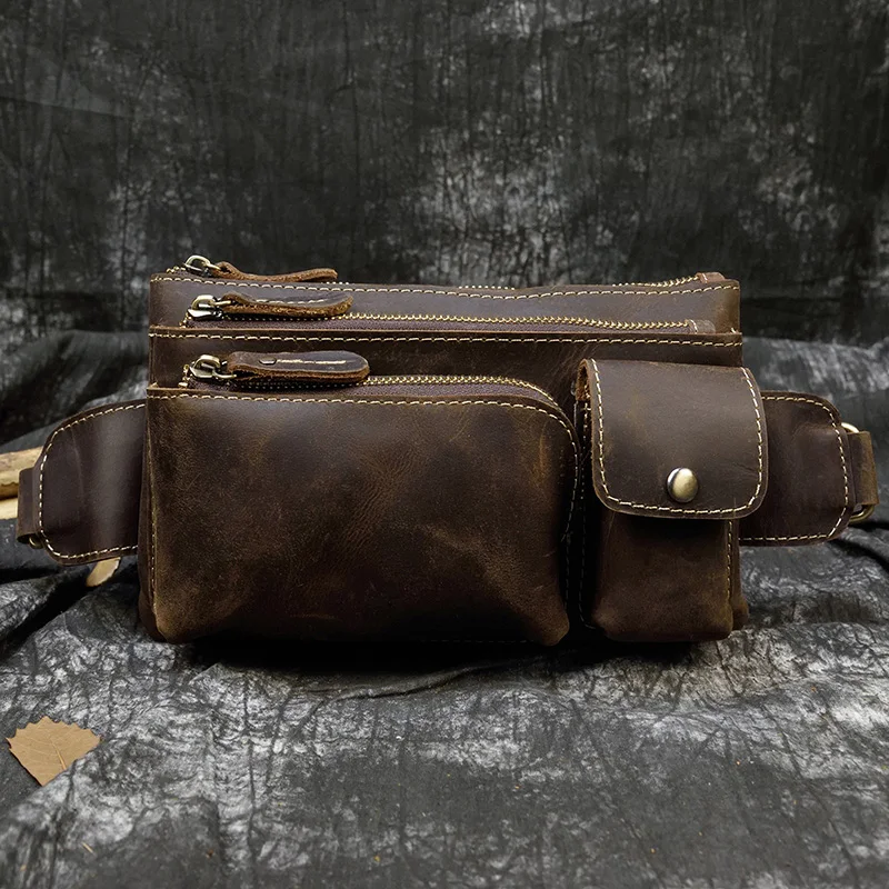 Leather Bum Bag Dark Brown Echuca