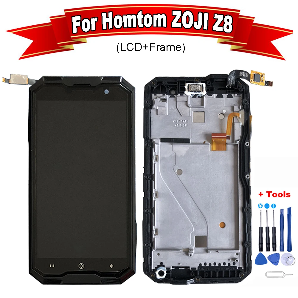 ЖК-дисплей 5 0 дюйма для HOMTOM ZOJI Z8 + сенсорный экран рамка 100% проверенный дигитайзер