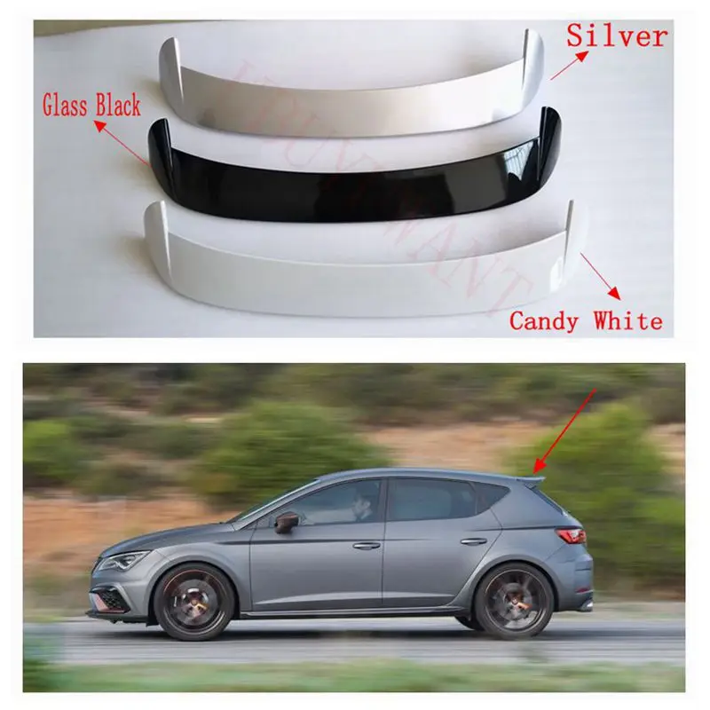 

UBUYUWANT ABS Material Car Rear Spoiler For V olkswagen Seat LEON 5f Mk3 Spoiler 2012-2020 Primer Color Car Tail Wing Decoration