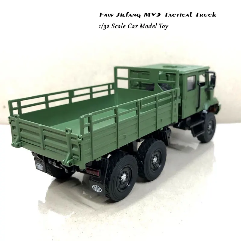 JACKIEKIM 1/36 масштаб военная модель игрушки Faw Jiefang Mv3 Тактический грузовик звук и свет автомобиль из литого металла модель игрушки для подарка/детей