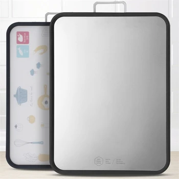 

Double-side Cutting Board 304 Stainless Steel Wooden Anti-Microbial Heavy Duty for Fruit Vegetable meal Cheese Chopping Board