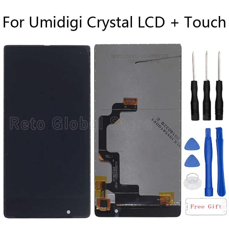 

For Black UMIDIGI Crystal LCD Display+Touch Screen Digitizer Assembly replacement 100%Tested LCD+Touch Digitizer for UMI Crystal