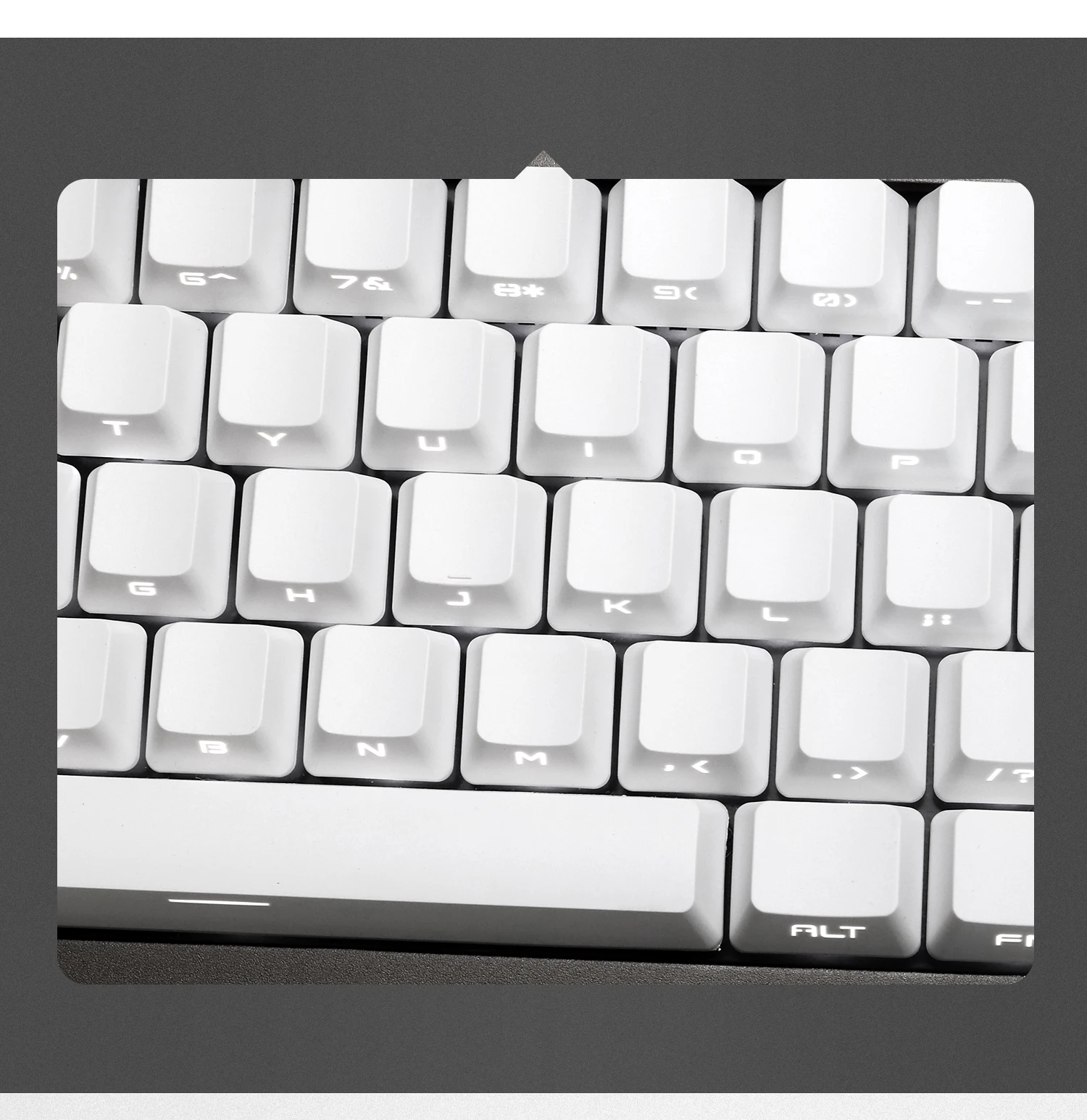 mini computer keyboard Keycaps Set Front Side Print Backlit 104 key standard ANSI shine through legends PBT oem profile for Mechanical keyboard computer keyboard computer peripheral