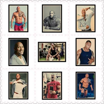 

THE ROCK Dwayne Douglas Johnson Poster Decorative DIY Wall Canvas Sticker Home Bar Art Posters Decor JSQS02