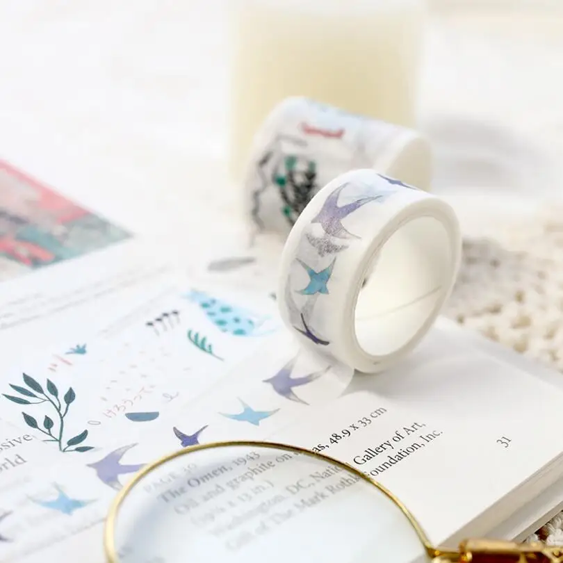 8 шт./компл. лента washi животные, растения в виде лепестков изоляционная лента Kawaii washitape рождественские наклейки канцелярские Скрапбукинг Школьные Инструменты
