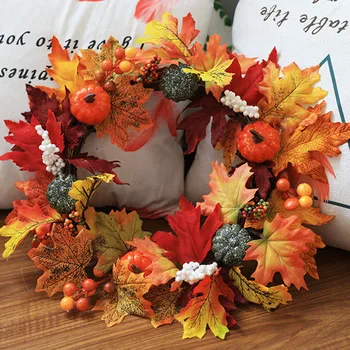 

Artificial Pumpkin Maple Leaves Artificial Maple Leaves for christmas decorations home Simulation Fall Leaves For Home Wedding