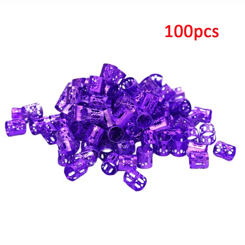 100 шт. заколка для волос, манжета для наращивания волос, кольцо для парика, декоративный инструмент, регулируемый,, Aush