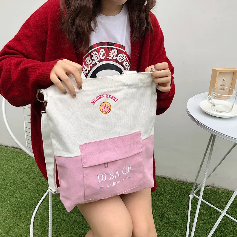 Напрямую от производителя, в японском стиле, Холщовая Сумка, женская сумка на одно плечо, художественная и художественная хипстерская школьная сумка