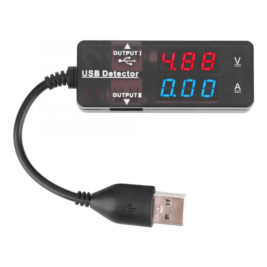YB26VA двойной Дисплей USB детектор вольтметр переменного тока Амперметр Напряжение измеритель тока, для батареи Ёмкость тестер