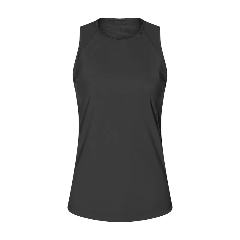 Summer women's sports T-shirt retro sexy hollow back loose breathable vest blouse yoga fitness running sports shirt