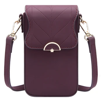 

Phone Pack Solid Pu Leather Luxury Mini Crossbody Bags Women Small Shoulder Bag Lady Cross Body Purse Messenger Bag Female