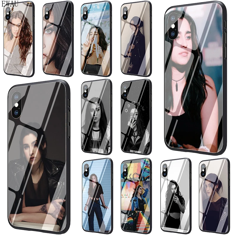 

EWAU Lauren Jauregui Tempered Glass phone case for iphone 5 5s SE 6 6s 7 8 Plus X XR XS 11 pro Max