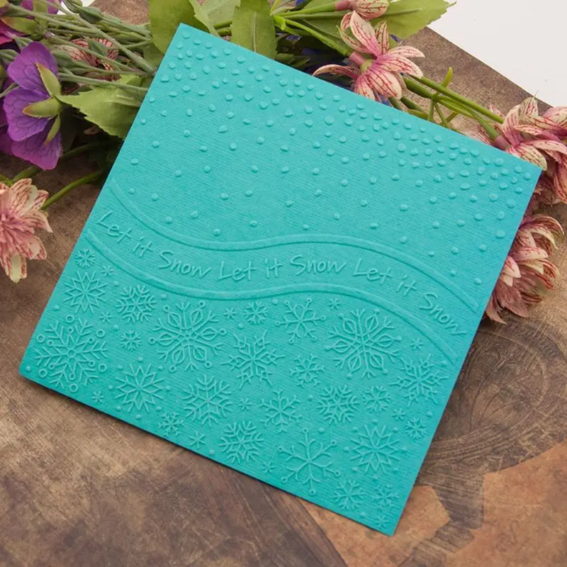 Plastic Embossing Folder Template DIY Scrapbook Photo Album Card Dot Snowflake M4YD