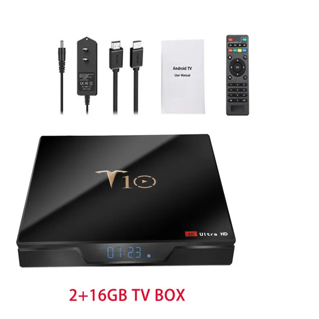 2G16G Android 8,1 Smart tv Box T10 Pro четырехъядерный DDR4 4 ГБ ОЗУ 32 Гб ПЗУ Смарт мини-ПК 4K потоковый медиаплеер телеприставка - Цвет: 2G16G