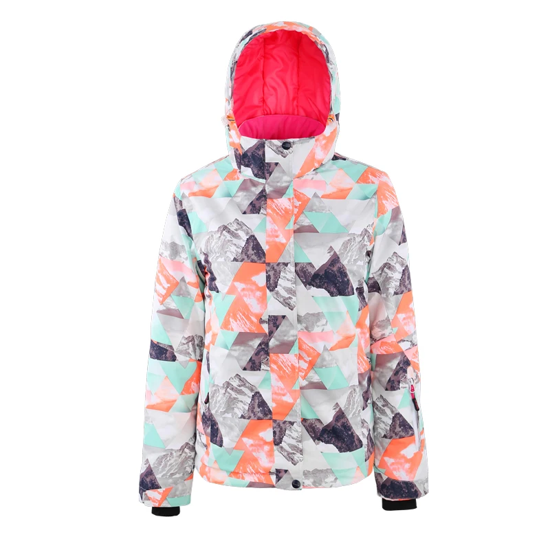 Лыжная куртка женская лыжная куртка зимняя теплая водонепроницаемая ветрозащитная Лыжная уличная походная Женская куртка для сноуборда - Цвет: Бежевый