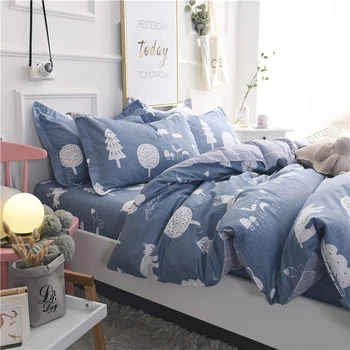 

Queen King Bed Size Soft Quilt Cover Duvet Cover Bedding Set Pillow Case Solid Soft Bed Twin Size 3 Pieces Set Pillowcases