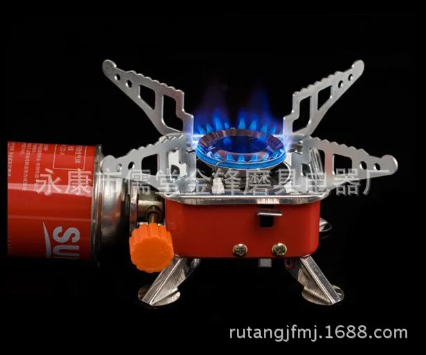 

Outdoor Mini Small Square Furnace Gas Stove Portable Small Square Furnace End lu zao ju Gas Stove Set Picnic Stove