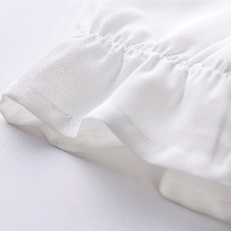 ARTKA 2020 Summer New Women Suits Elegant Retro White Blouse 2 Piece Set Women Chiffon Shirt With High Waist Dot Skirt SA25006X