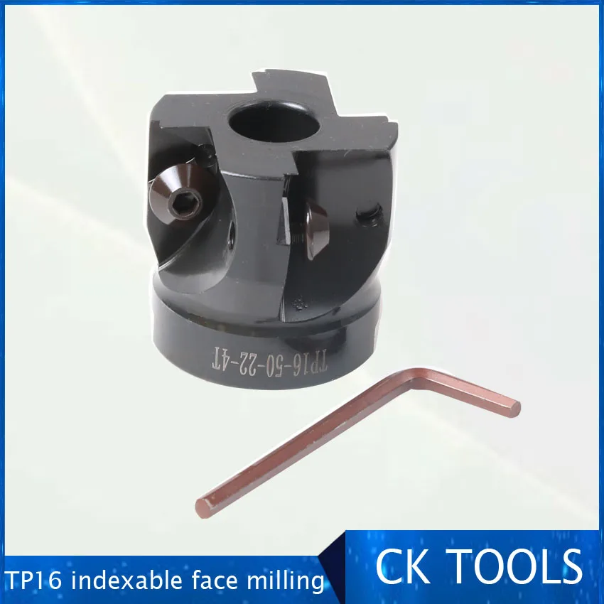 

TP16-50-22-4T Right angle square shoulder indexable face milling cutter 63 shell mill for TPKN1603 TPMN1603 carbide inserts