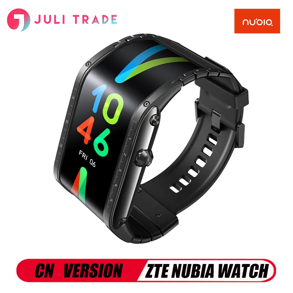 

NEW Nubia Smart Watch Phone Flexible Android 4.01 inch OLED display 8GB ROM Snapd Bluetooth Calling Health testing Sport Music