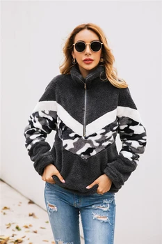 

SZMALL Fashion winter Spring Zipper Pullovers Tops Women Casual Full Sleeve Sweatshirt For Female Fleece hoodie lady Clothes