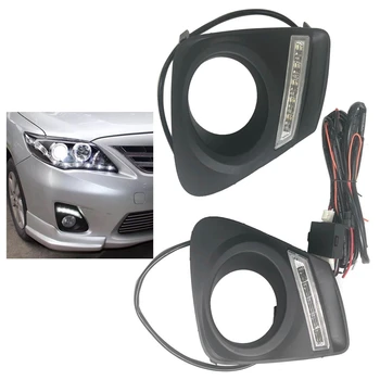 

2Pcs LED Daytime Running Lights for Toyota Corolla 2010-2013 DRL Fog Lamp Cover Light