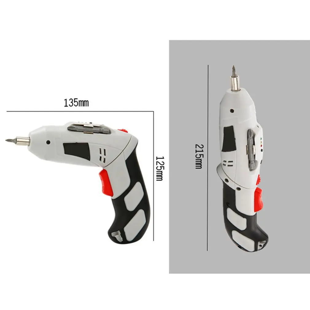 4.8V Multi-function Electric Screwdriver Rechargeable Portable Handheld Screwdriver Cordless Drill Power Tools with Bits Set