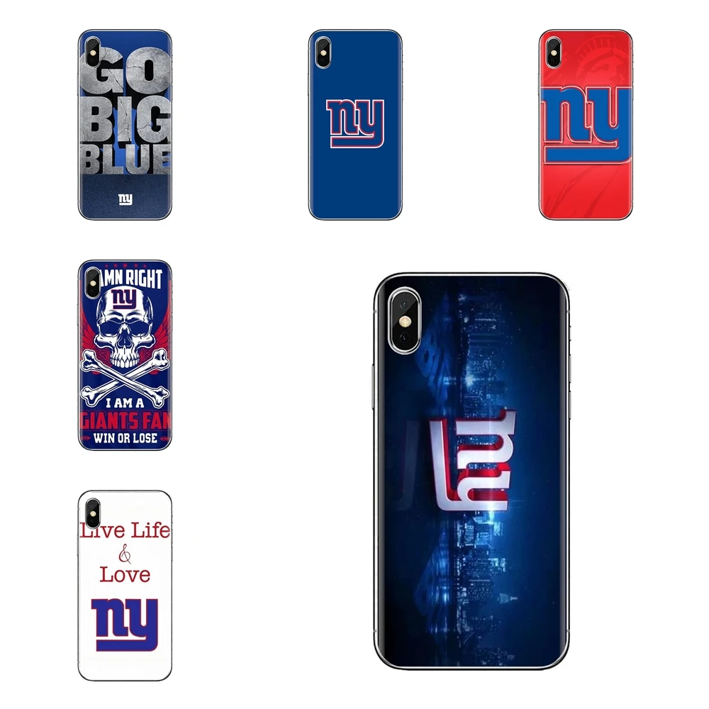 For Sony Xperia Z Z1 Z2 Z3 Z5 compact M2 M4 M5 C4 E3 T3 XA Huawei Mate 7 8 Y3II NY New York giants Logo football Soft Skin Cover |