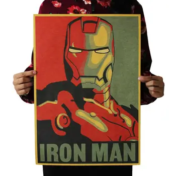 

Iron Man Vintage Poster Cartoon Posters Movie Retro Kraft Paper Adornment College Decorative Paintings Posters Wall Sticker