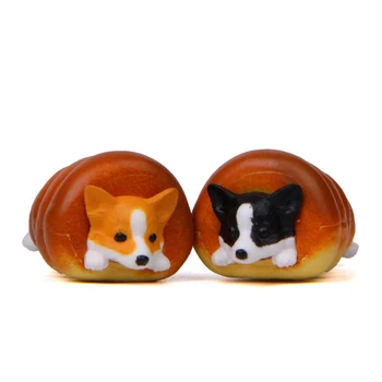 

2pcs/lot 4.8cm Siberian husky Figure Toy DIY PVC Welsh Corgi Dog Action Figures Model Toys Micro Landscape Decoration