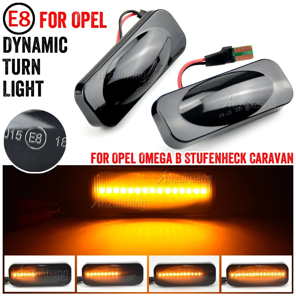 2Pcs Dynamic Led Car Side Marker Lights Ripetitore Luci Di Segnalazione Per Opel Omega B Stufenheck Caravan 1994-2003