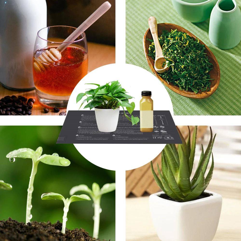 Waterproof Plant Seeding Heating Mat 52x24cm Warm Heat Pad for Seed Germination Propagation Clone Starter Garden Supplies