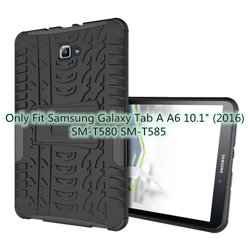 hei se T580 Шина и силикона с откидной крышкой для Samsung Galaxy Tab A A6 10,1 чехол T580 T585 T510 T515 SM-T580 SM-T585 SM-T510, коксовое покрытие+ подставка для ручек - Цвет: hei se T580